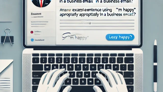 What is the correct way to use I'm happy in a business email