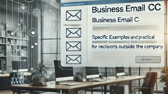 Business email CC Specific examples and practical etiquette for recipients outside the company