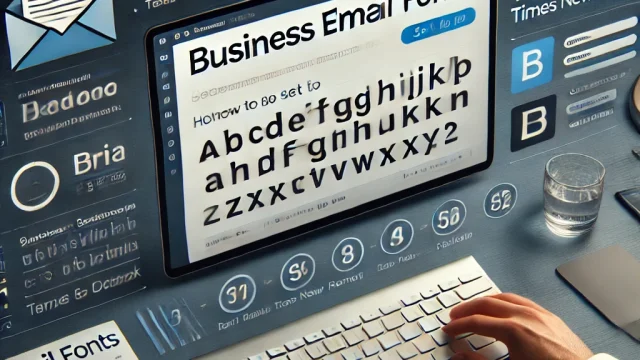 Specific recommendations for business email fonts and how to set them up