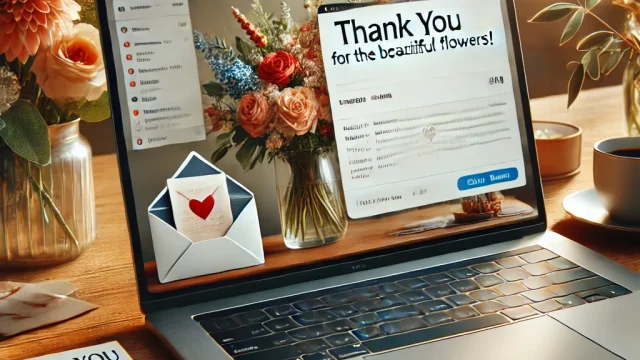 Thank you email when flowers arrive Subject and example sentences [depending on the situation]