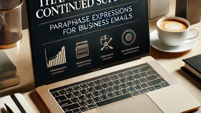 Thank you for your continued support Paraphrase expressions for business emails