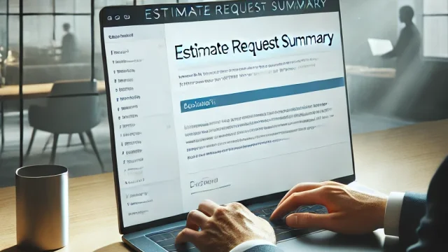 [Business email] Estimate request summary