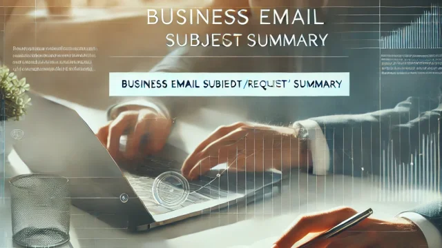 Business email subject [Request] Summary