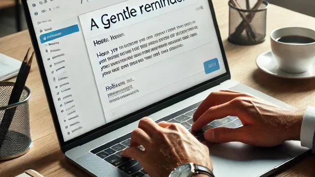 Summary [Business email] Be gentle with reminders