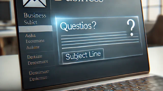 Summary Question subject lines in business emails