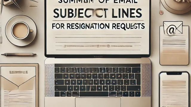 Summary of email subject lines for resignation requests