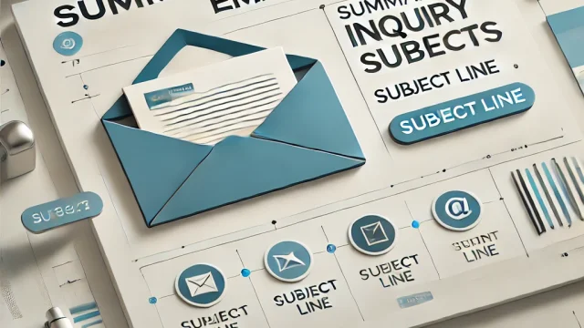 Summary of inquiry email subjects